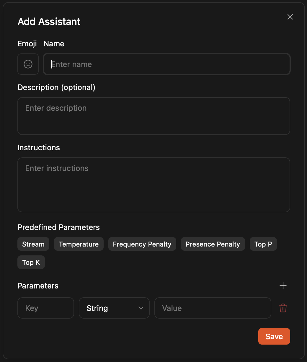 Add Assistant Dialog