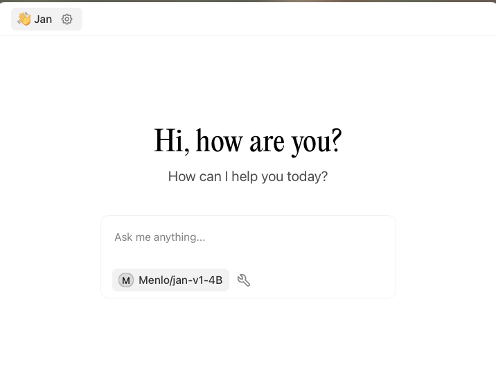 Jan app: how to open assistant settings
