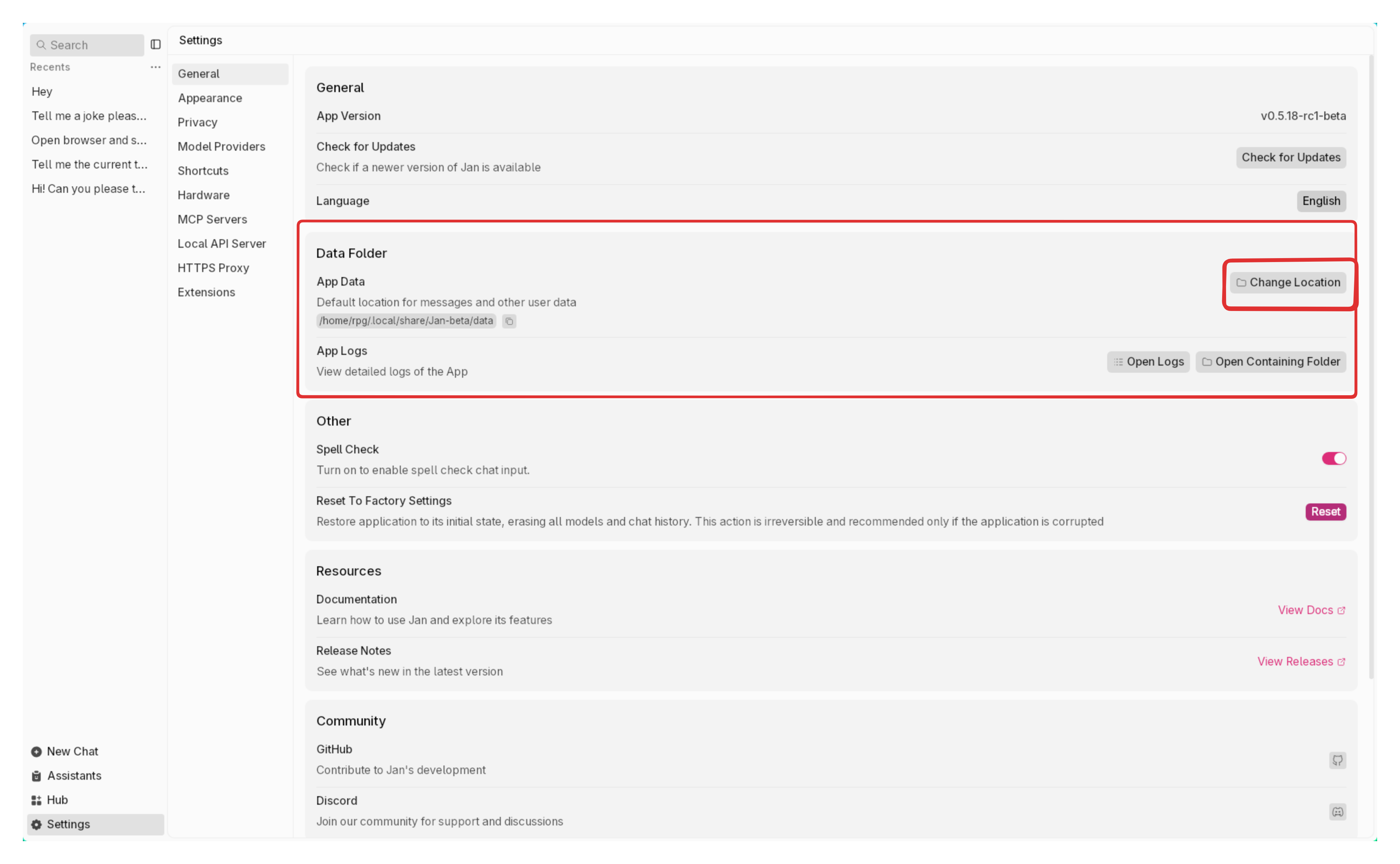 Edit Jan Data Folder