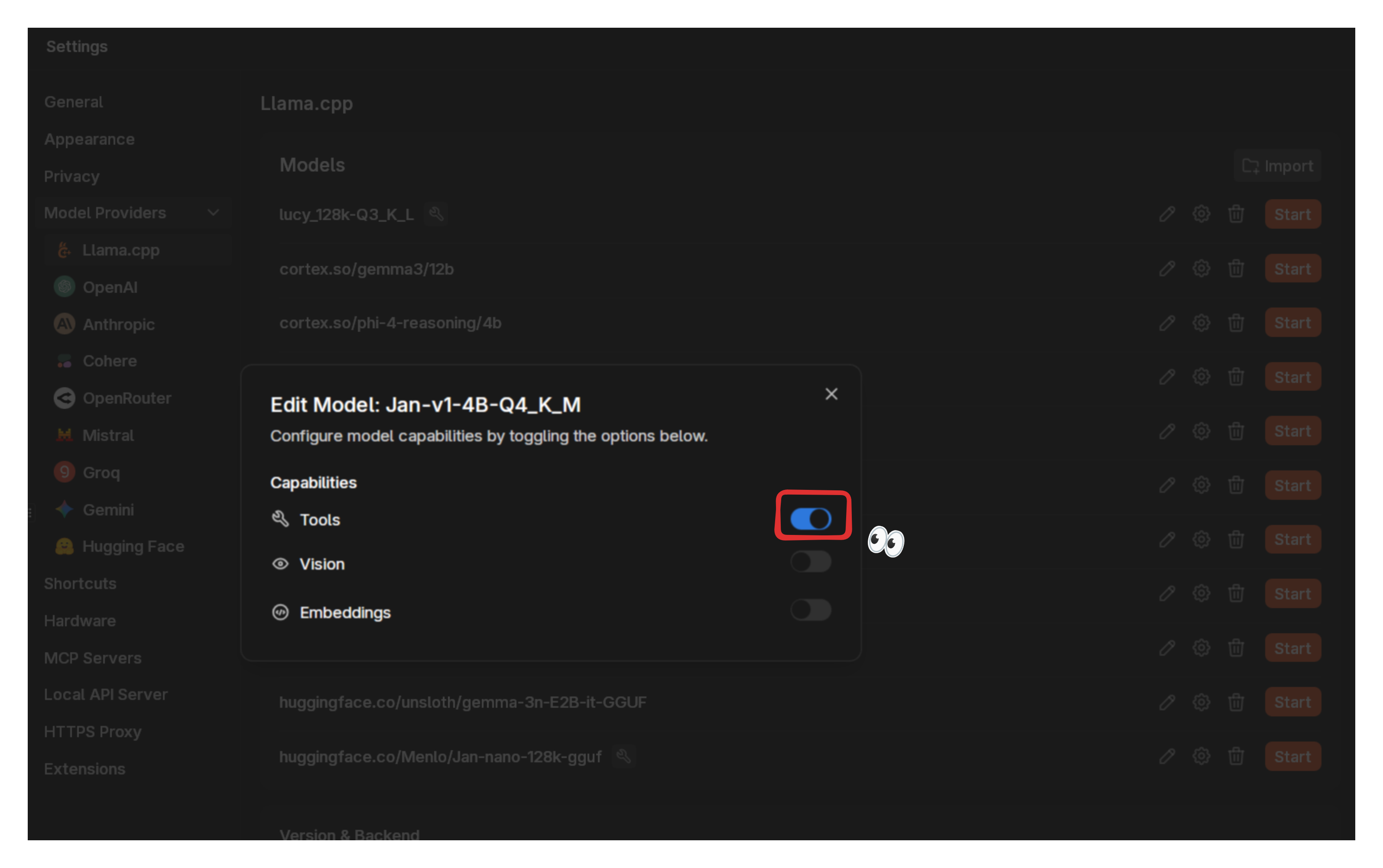 Enable tools for Jan v1